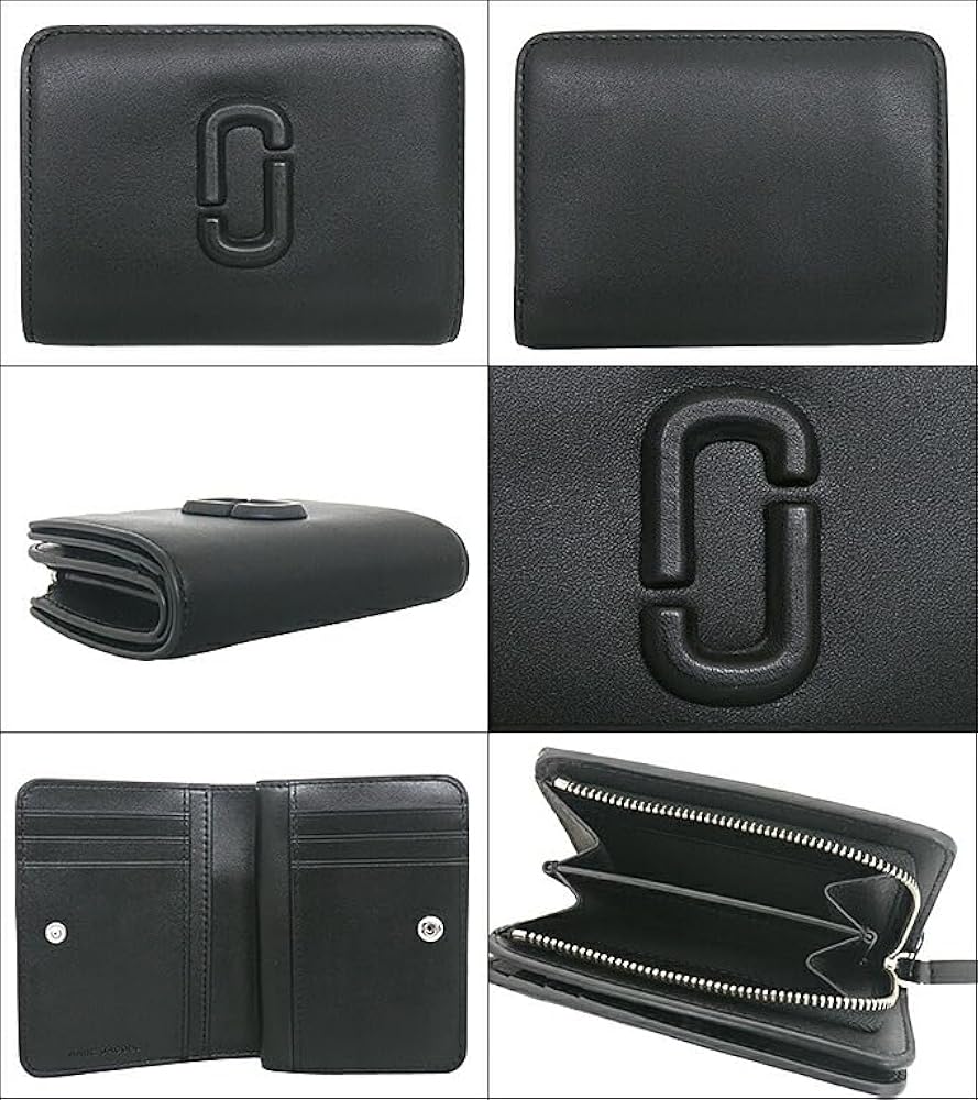 未使用品 マークジェイコブス 二つ折り 財布 レザー ブラック 小銭入れ付き Amazon | [Marc Jacobs] [マークジェイコブス] 財布(二つ折り